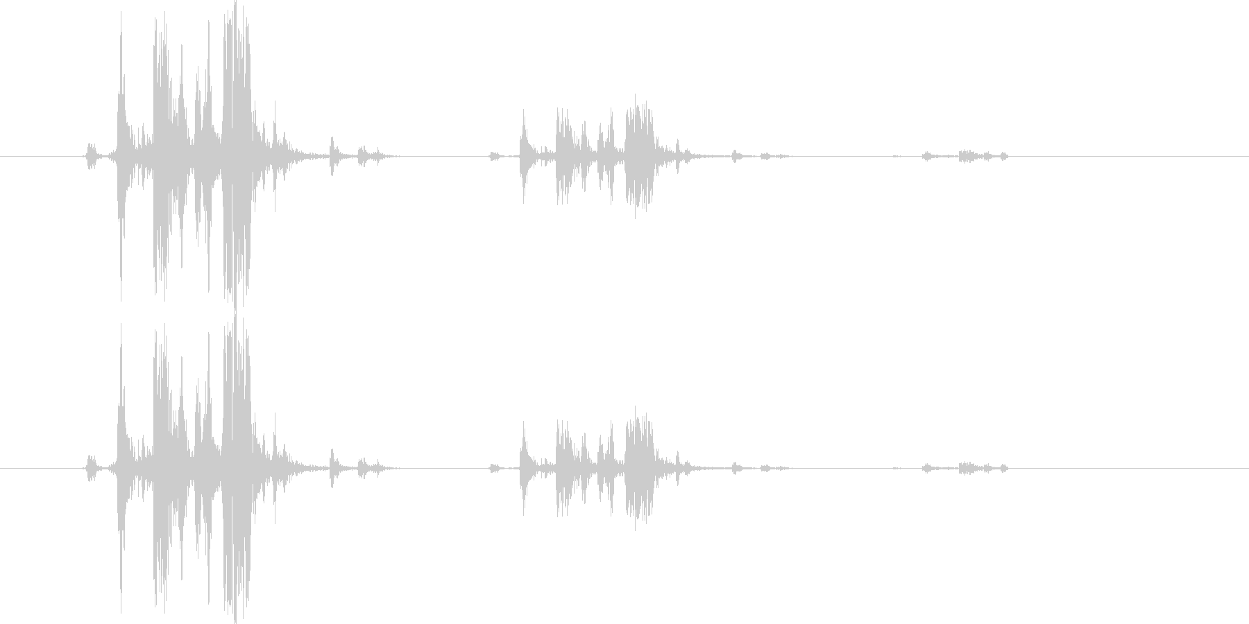 カメラのシャッター音5(カッシャッ)の未再生の波形
