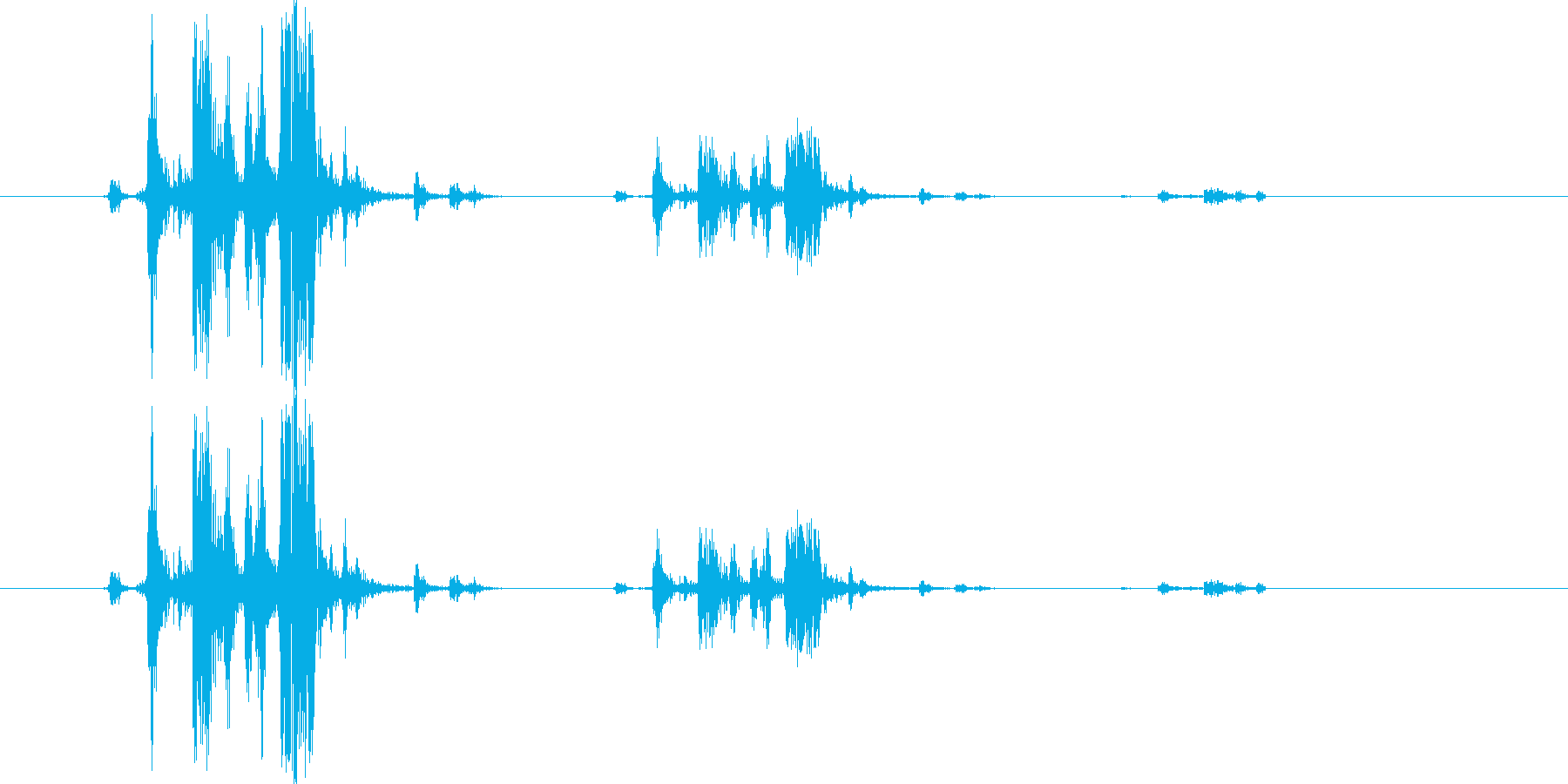 カメラのシャッター音5(カッシャッ)の再生済みの波形
