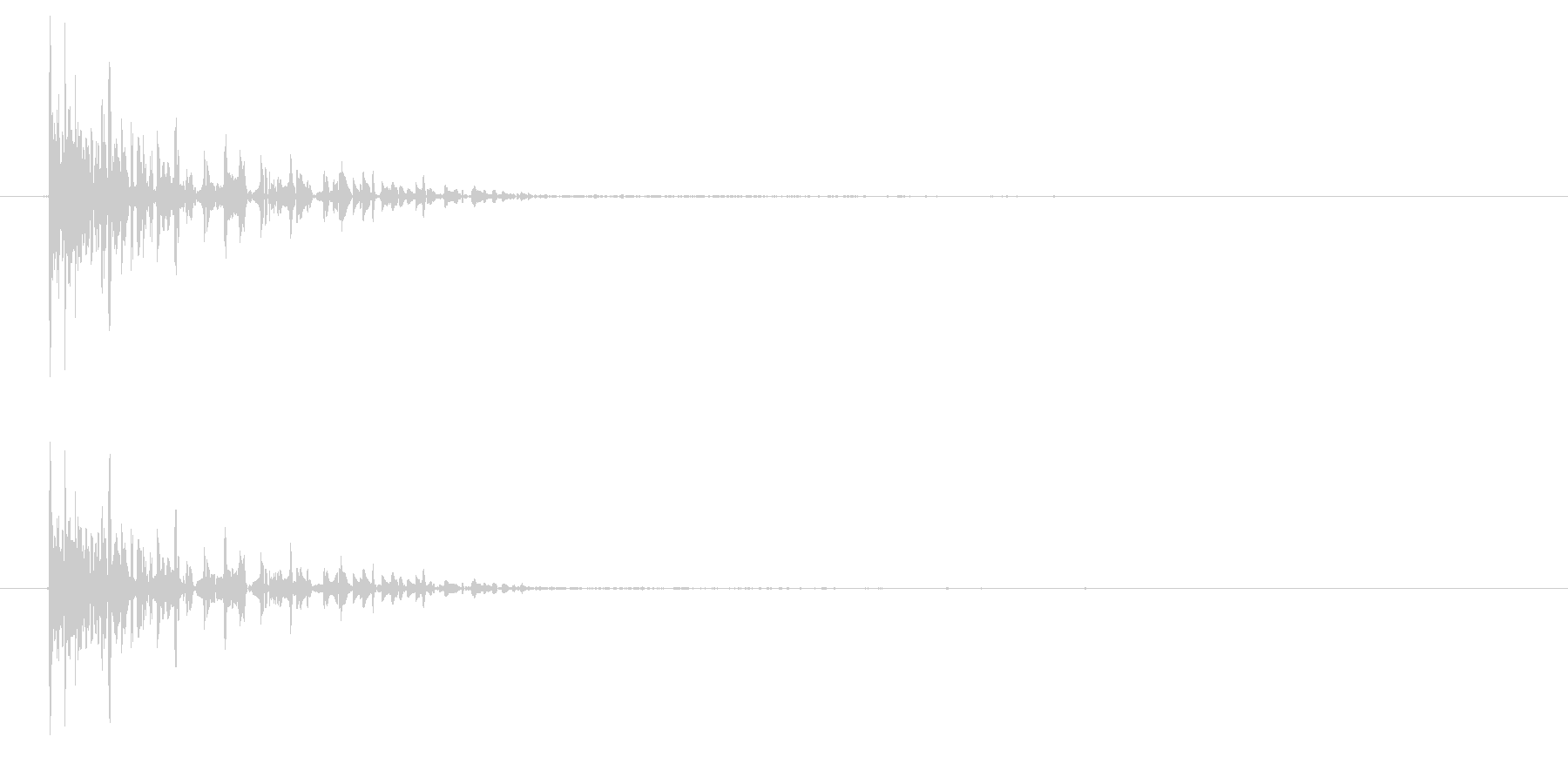 「ドゴーン」というかすれた効果音。レト…の未再生の波形