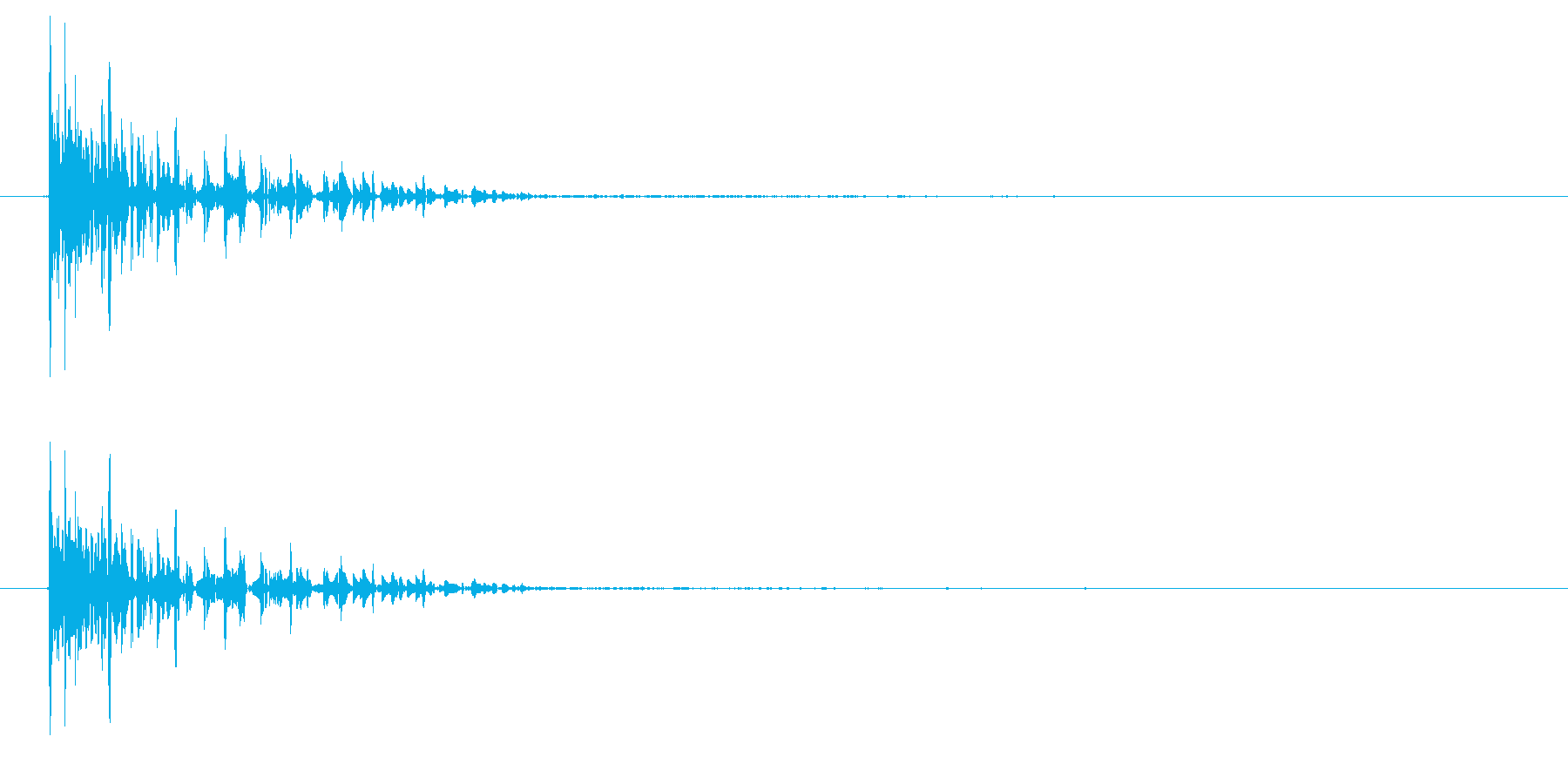 「ドゴーン」というかすれた効果音。レト…の再生済みの波形