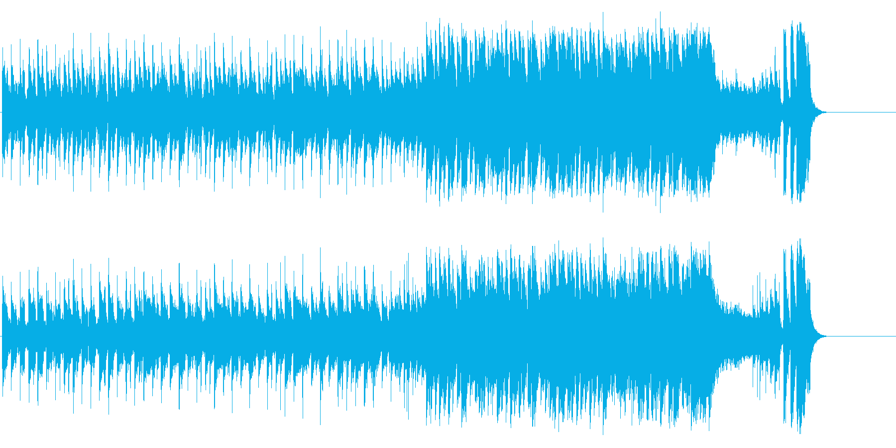 和やかなポップ BGM(イントロ~A…)の再生済みの波形