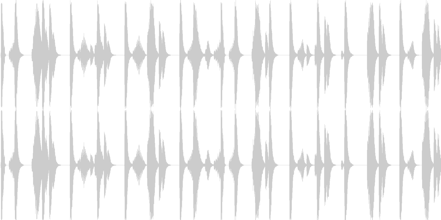 ドラムンベースを基本にした楽曲です。の未再生の波形