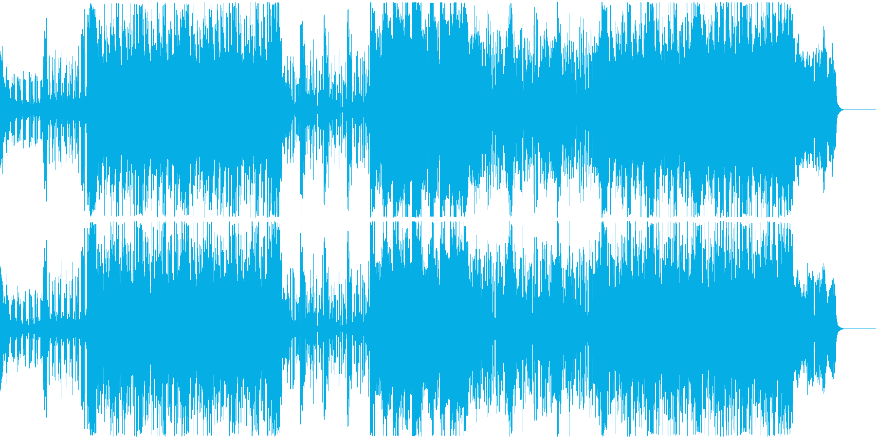シンセに二胡をMIXしたロック調サウンドの再生済みの波形