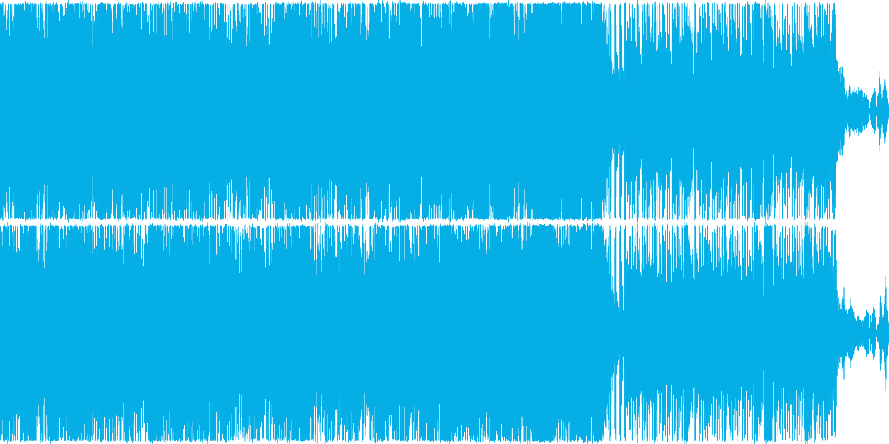 浮遊感のあるファンタジックな楽曲の再生済みの波形