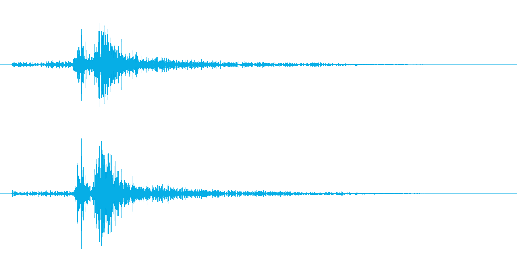 タン(的を射抜くような音)の再生済みの波形