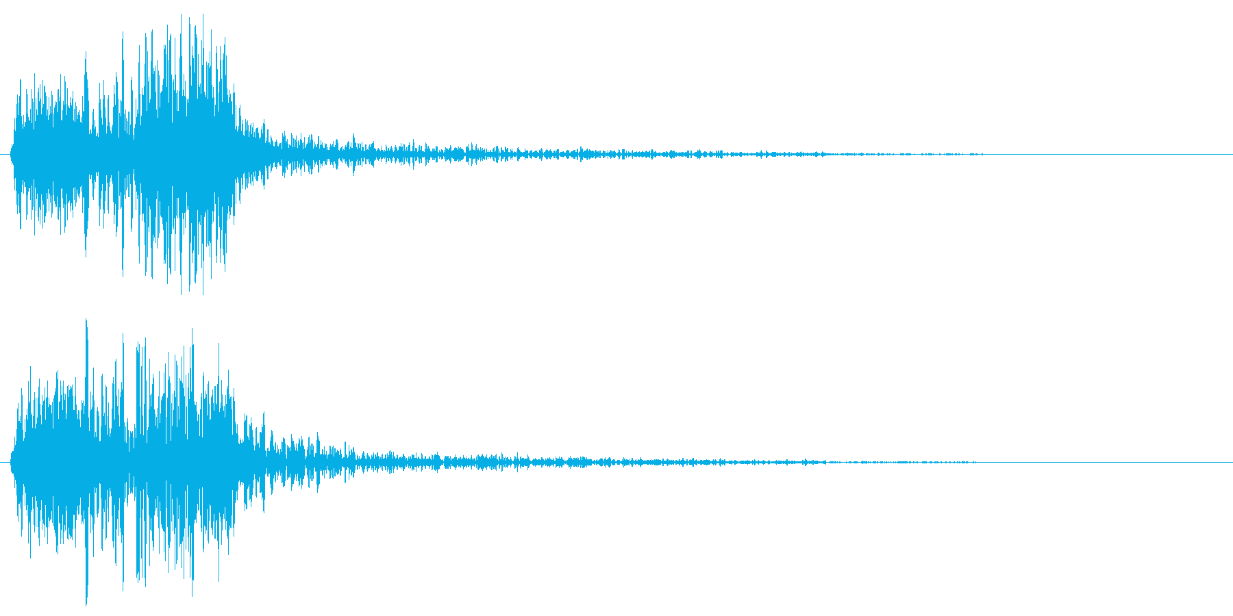 ズバッ(刀で人を切った音、時代劇)の再生済みの波形