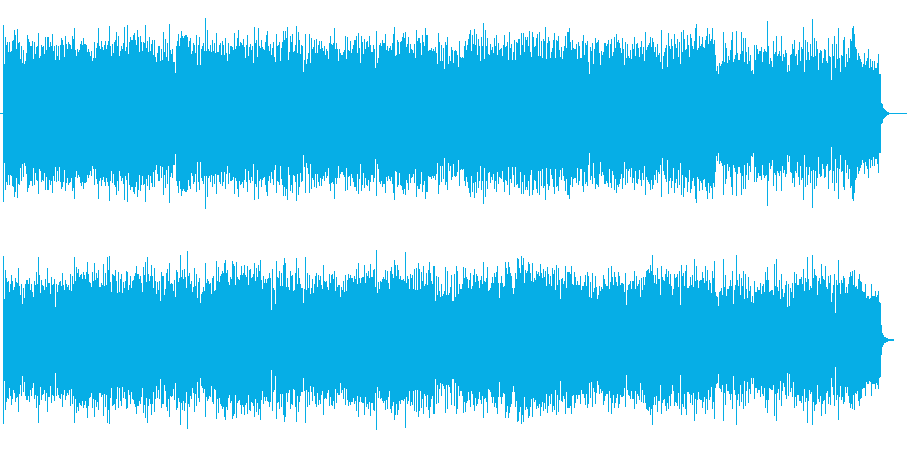 ゆったりとした時の流れを感じるポップスの再生済みの波形