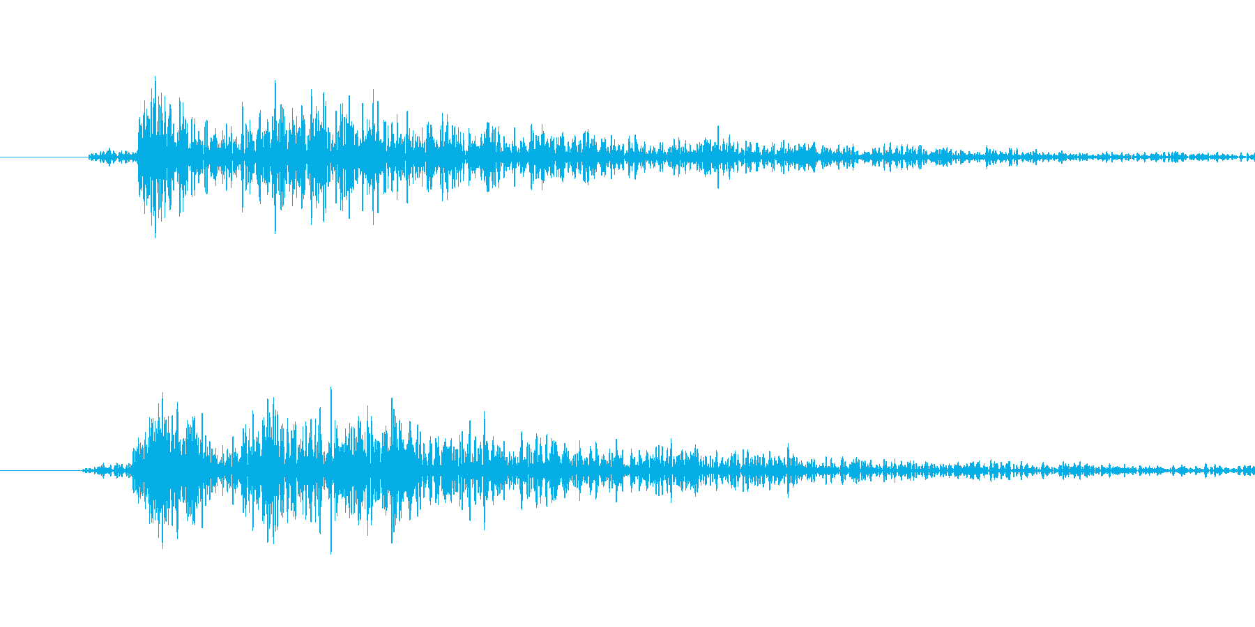 ガン、という衝撃音です。の再生済みの波形