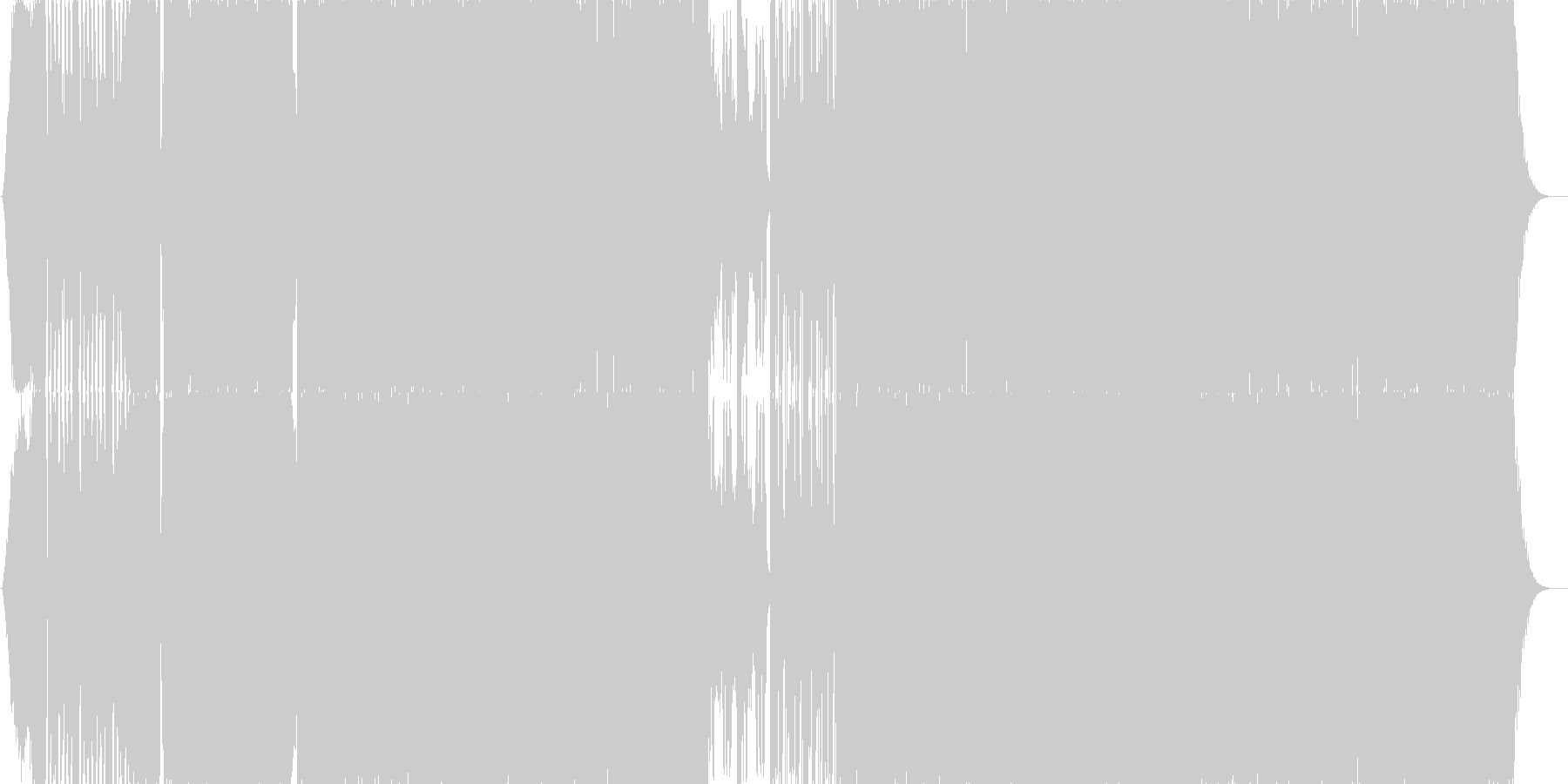 カオス感のあるEDM楽曲の未再生の波形
