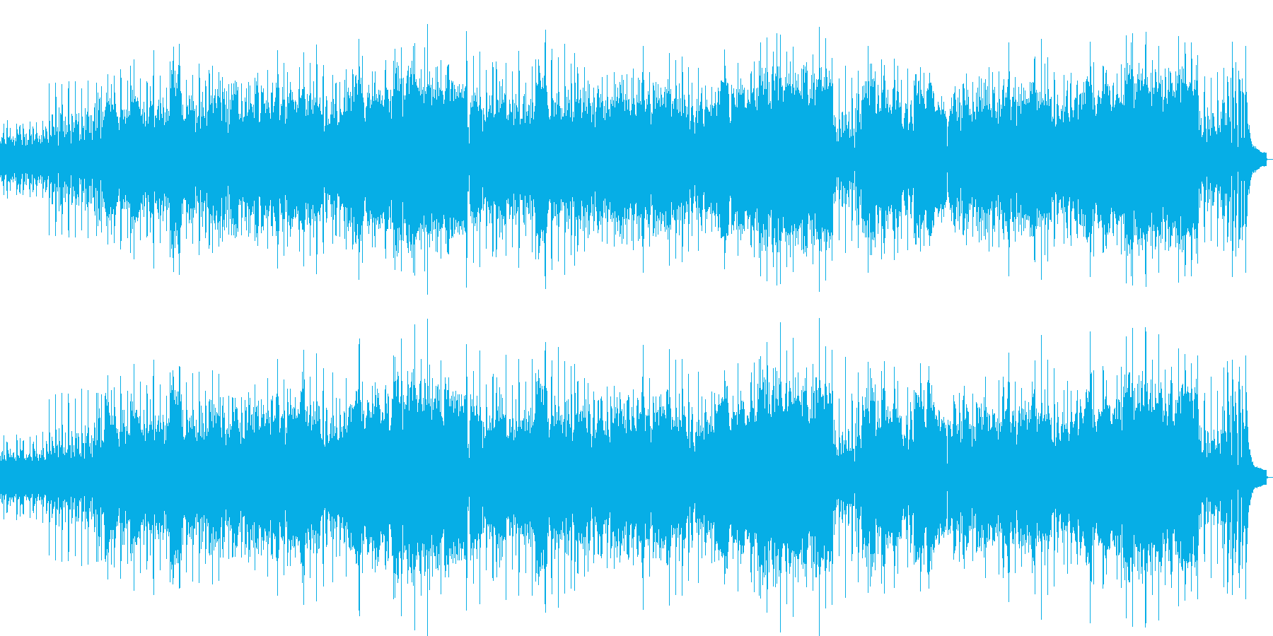 控えめな雰囲気のメロディアスな楽曲の再生済みの波形