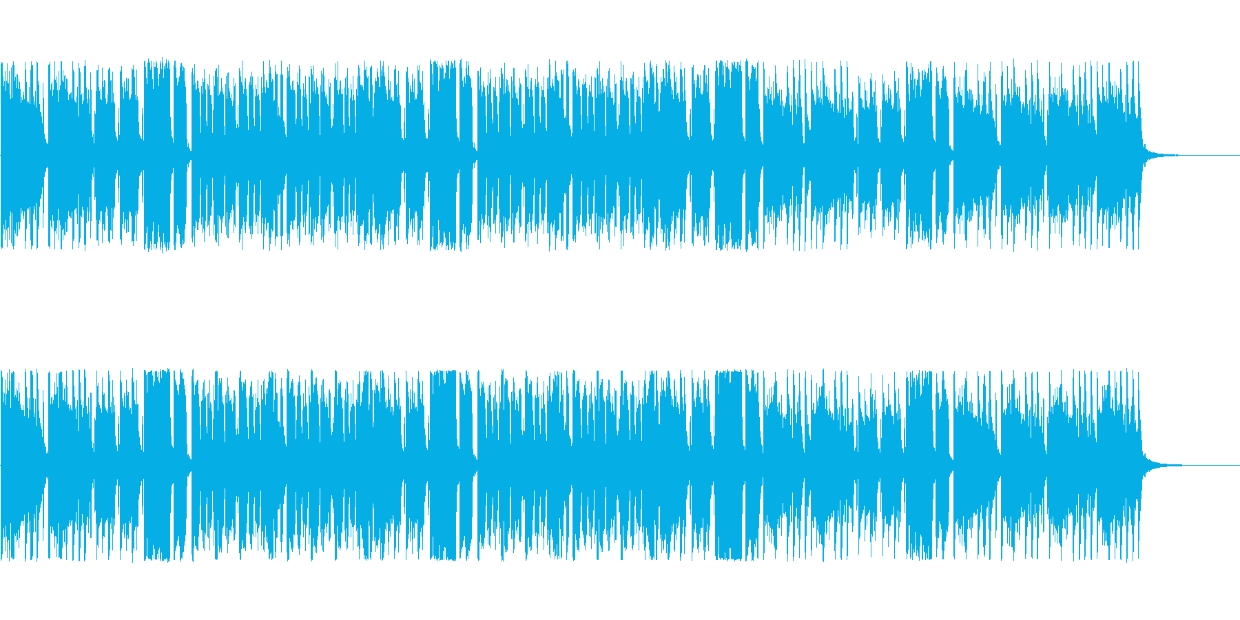 子供用の楽器やおもちゃで奏でるかわいい曲の再生済みの波形