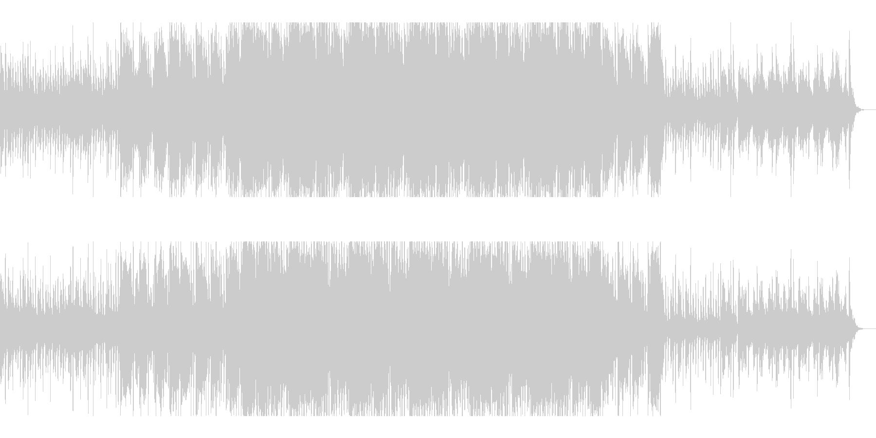 ワルツ調ホラーピアノ曲の未再生の波形