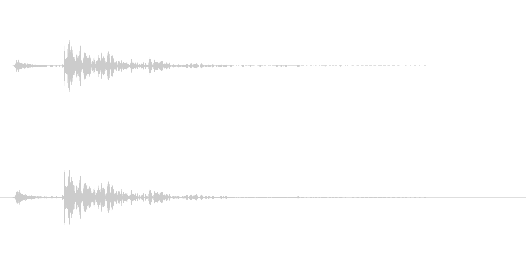 ドアを閉じる音。(木製のドア)の未再生の波形