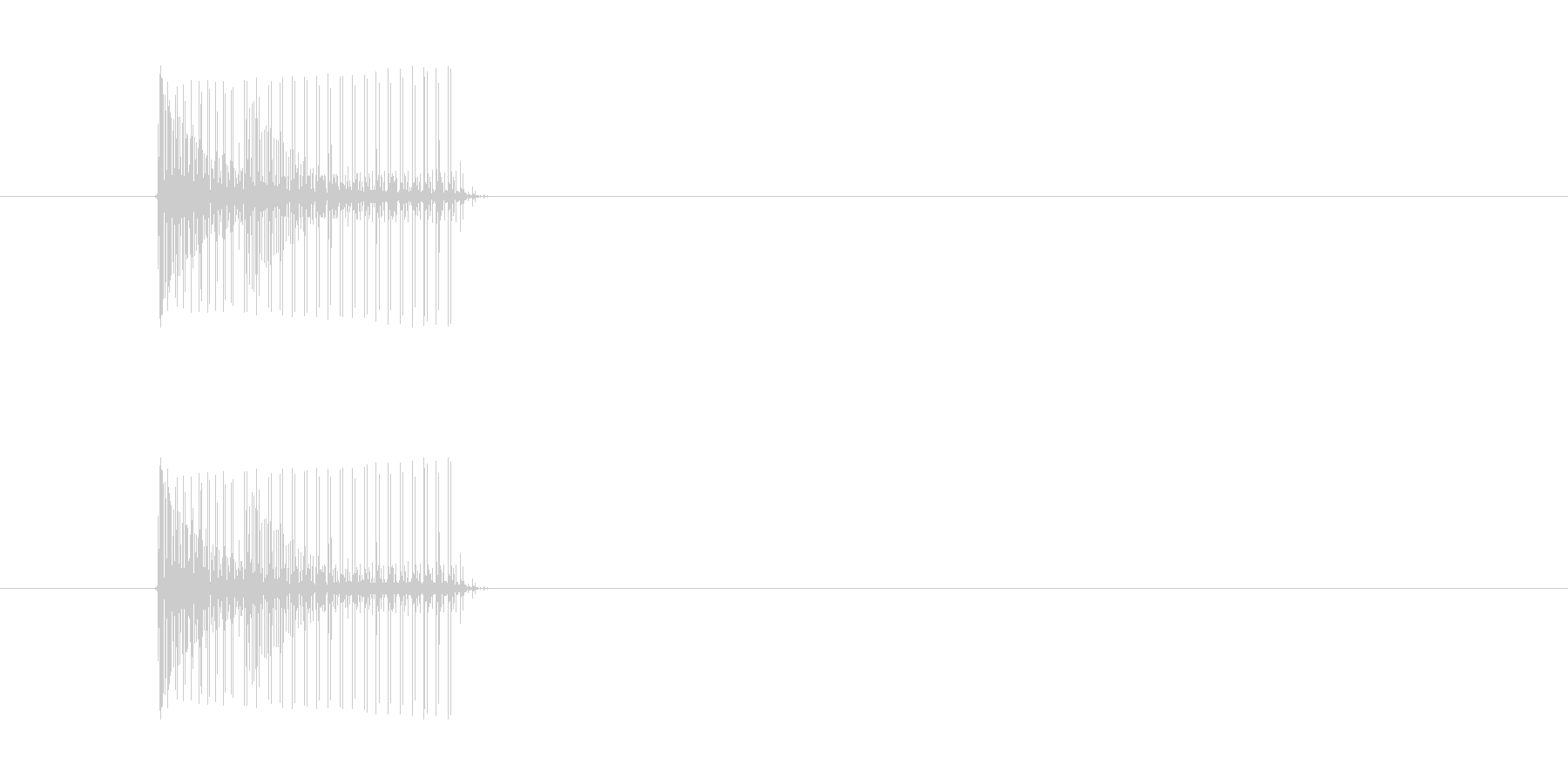 短いボタン音です。アラーム音など、警告…の未再生の波形