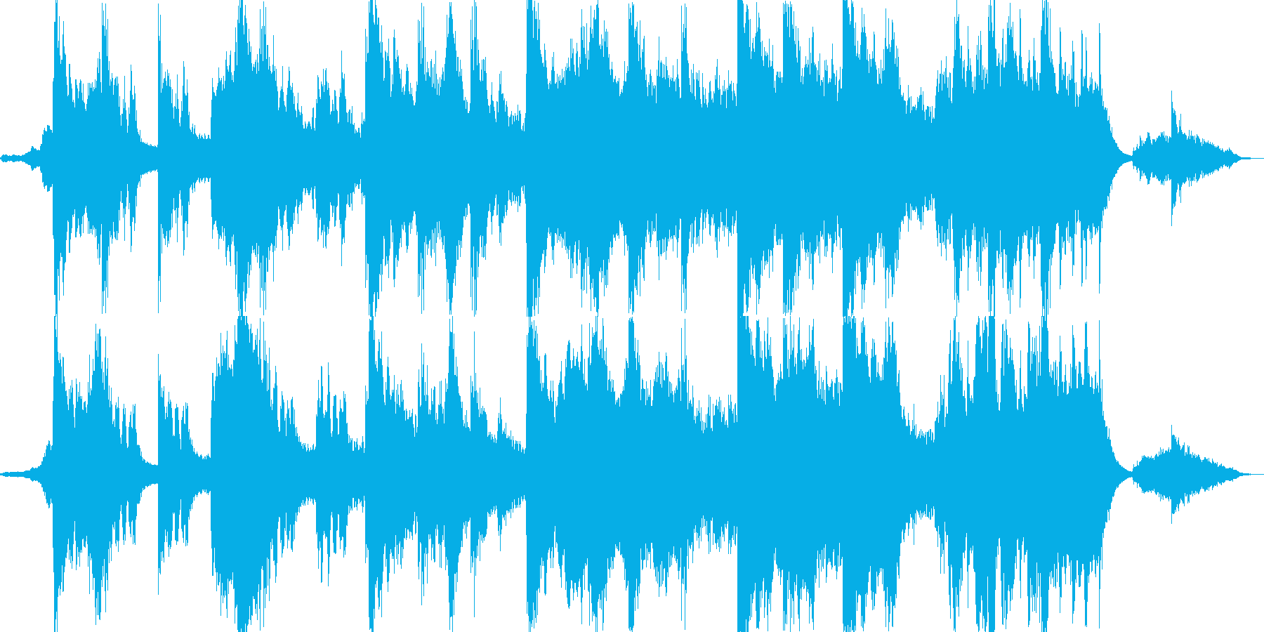 強力な追手に追いつめられるイメージの曲の再生済みの波形