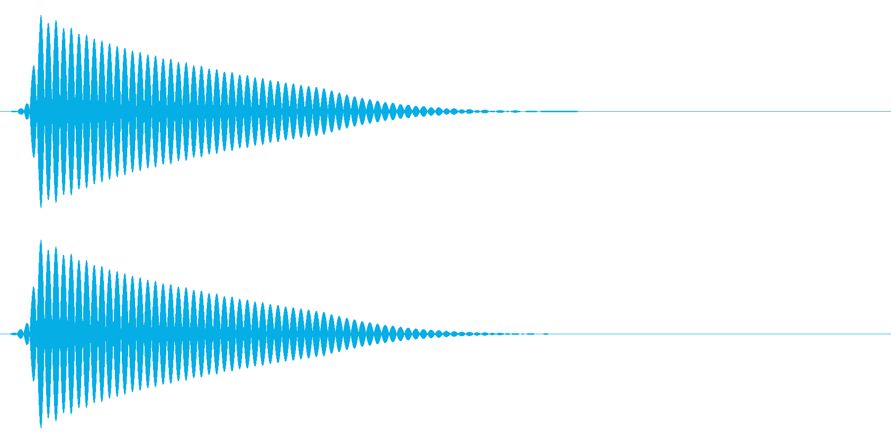 ドラムセットのタムの音の再生済みの波形