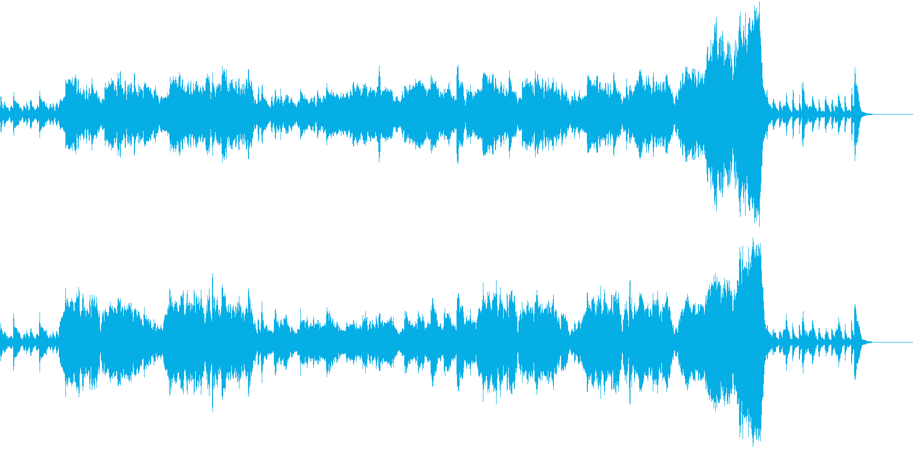 ファンタジー、RPGでよくある曲の再生済みの波形