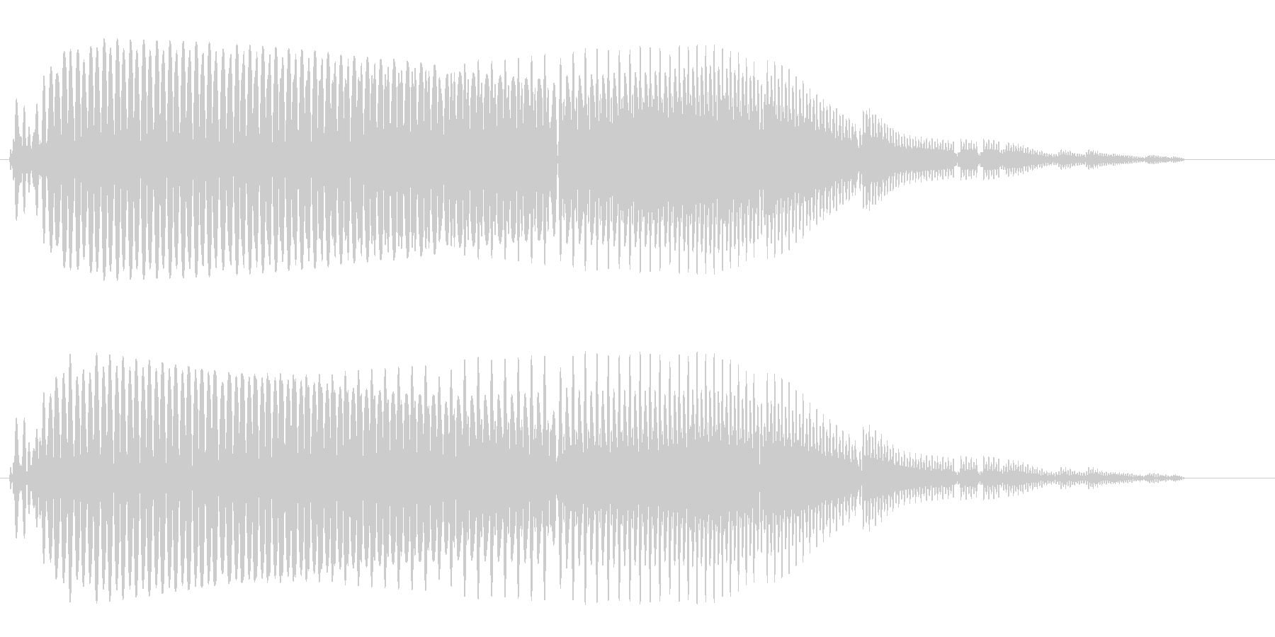 ブワ〜↑ン(やわらかく上がる音)の未再生の波形