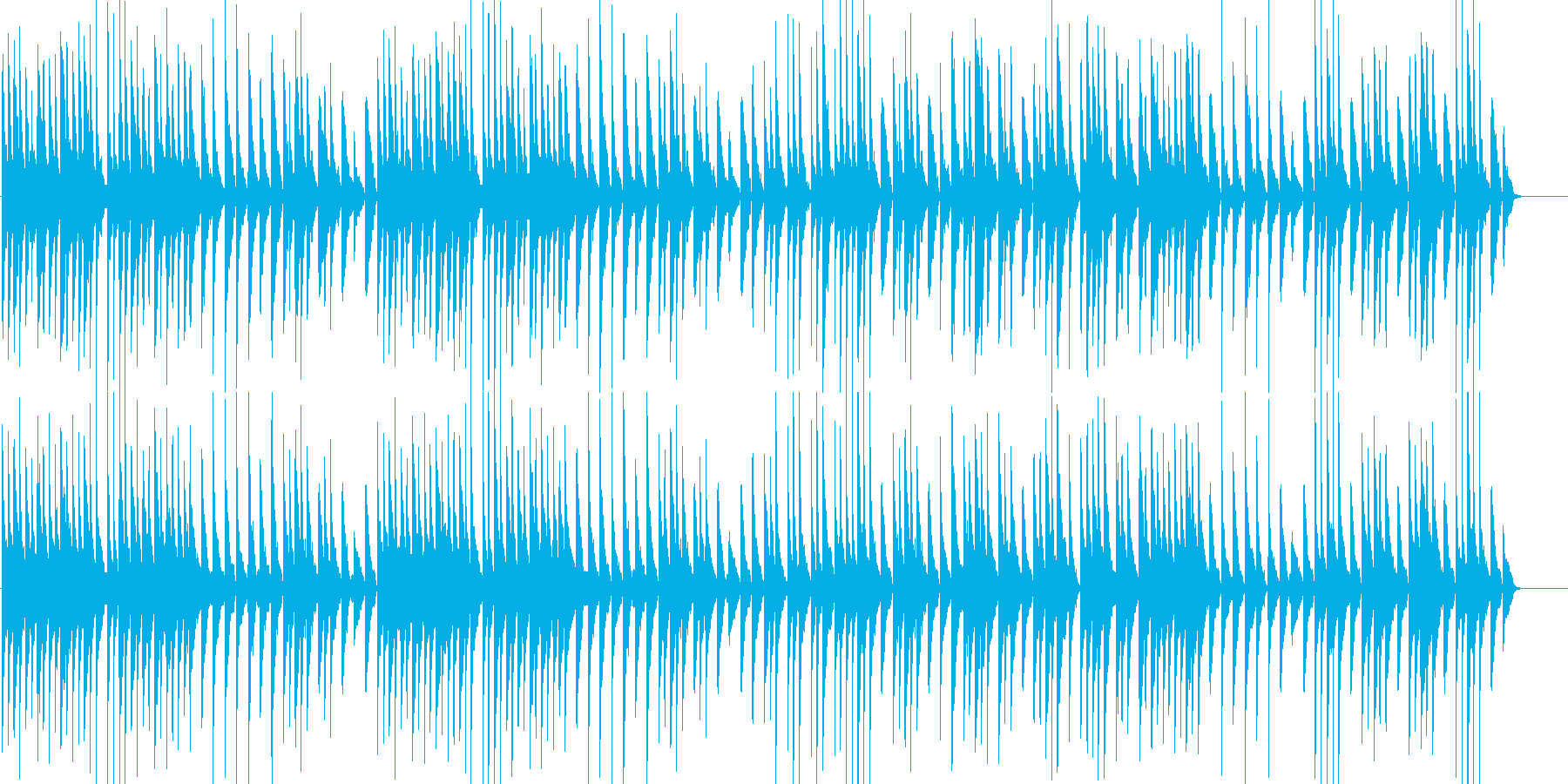 和楽器を使ったほのぼのとしたBGMの再生済みの波形