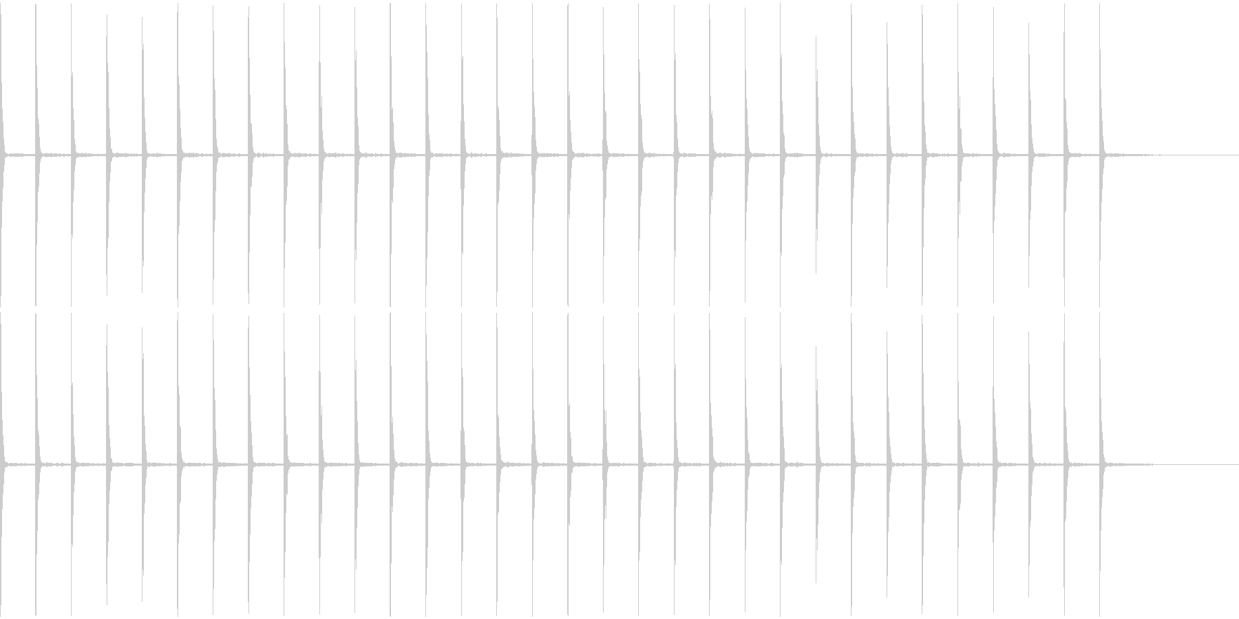時計のカチカチ音の未再生の波形