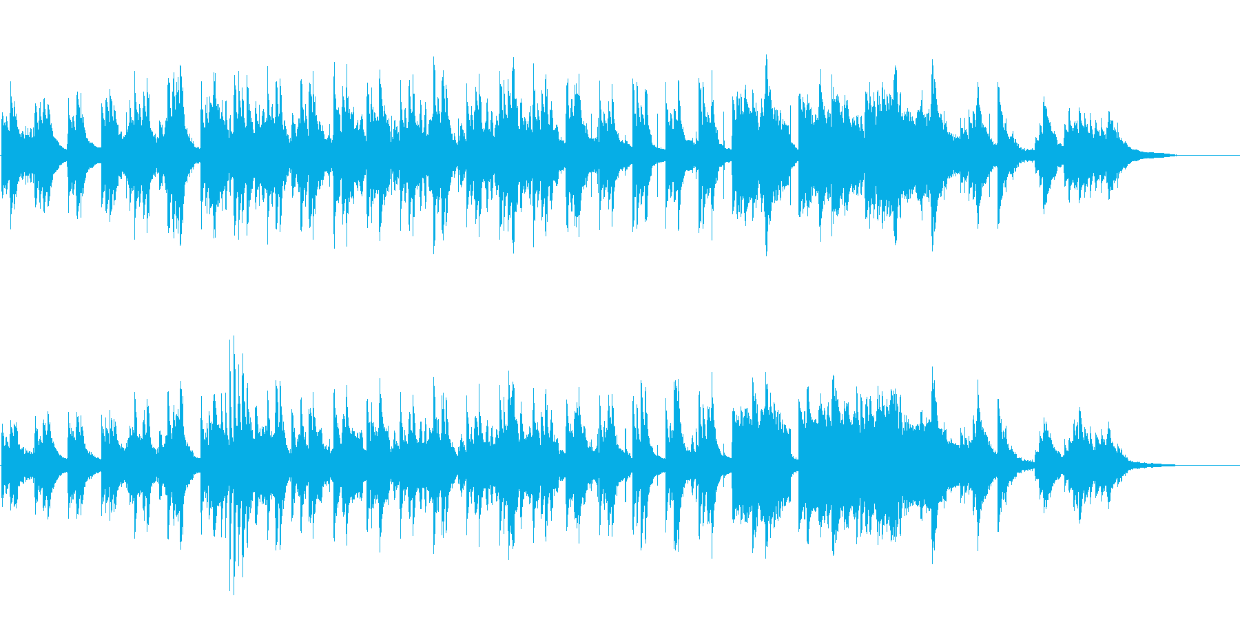 中国楽器とピアノによる穏やかな曲ですの再生済みの波形