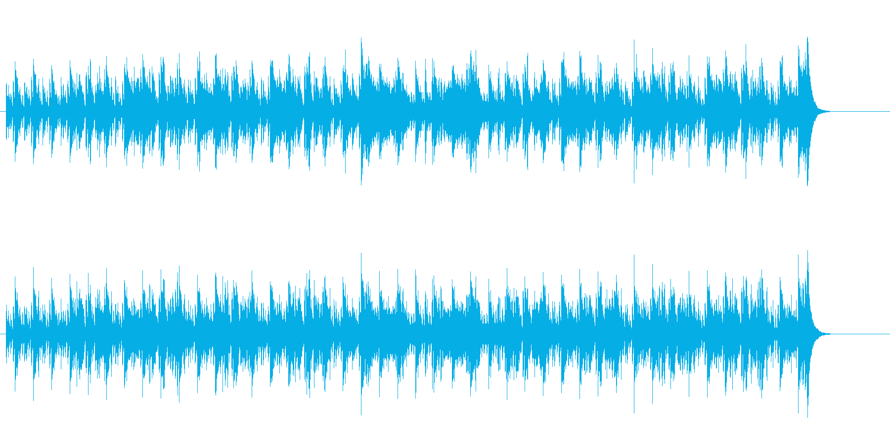淡々として取り留めのない民族音楽風の再生済みの波形