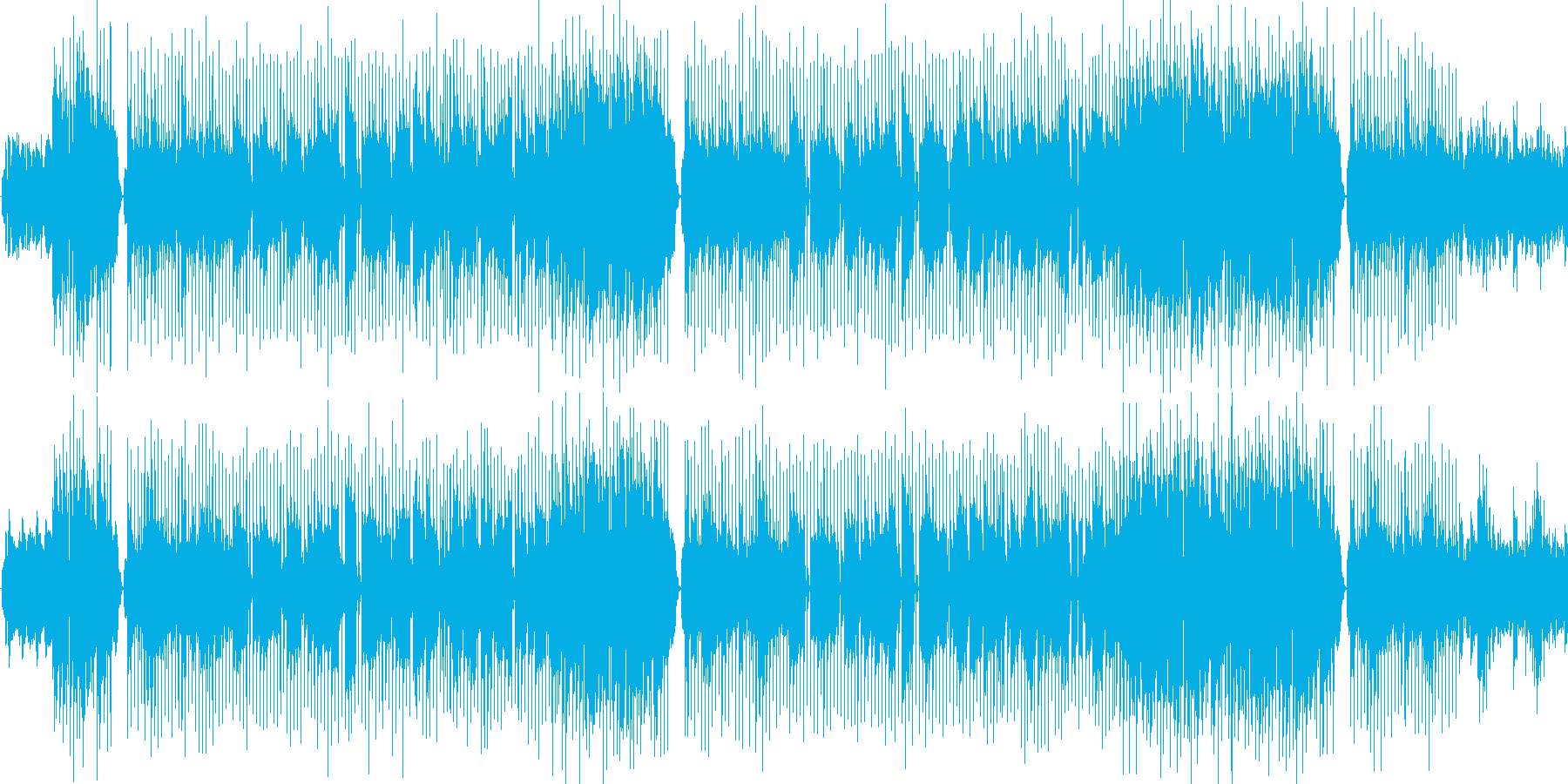 さわやかな曲 ポップス調の再生済みの波形