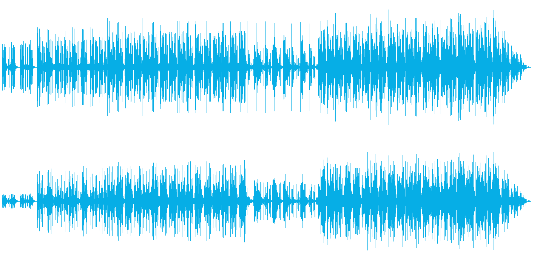 2stepのリズムのクラブミュージック風の再生済みの波形