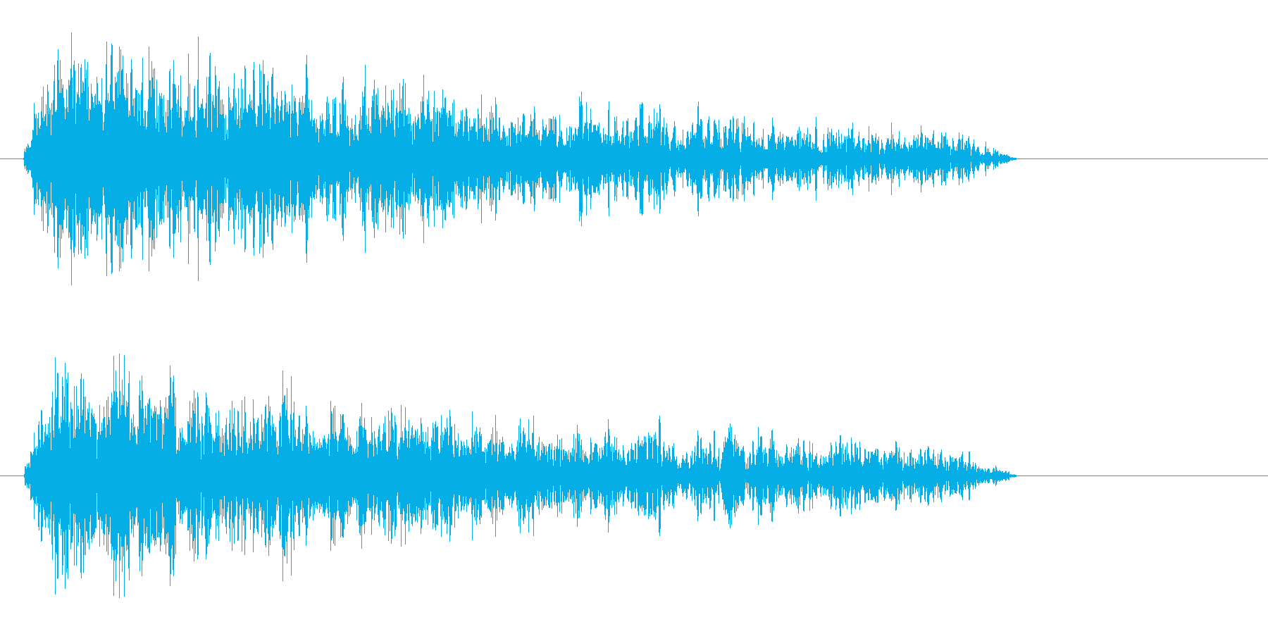 シュ〜(ひっかく音)の再生済みの波形
