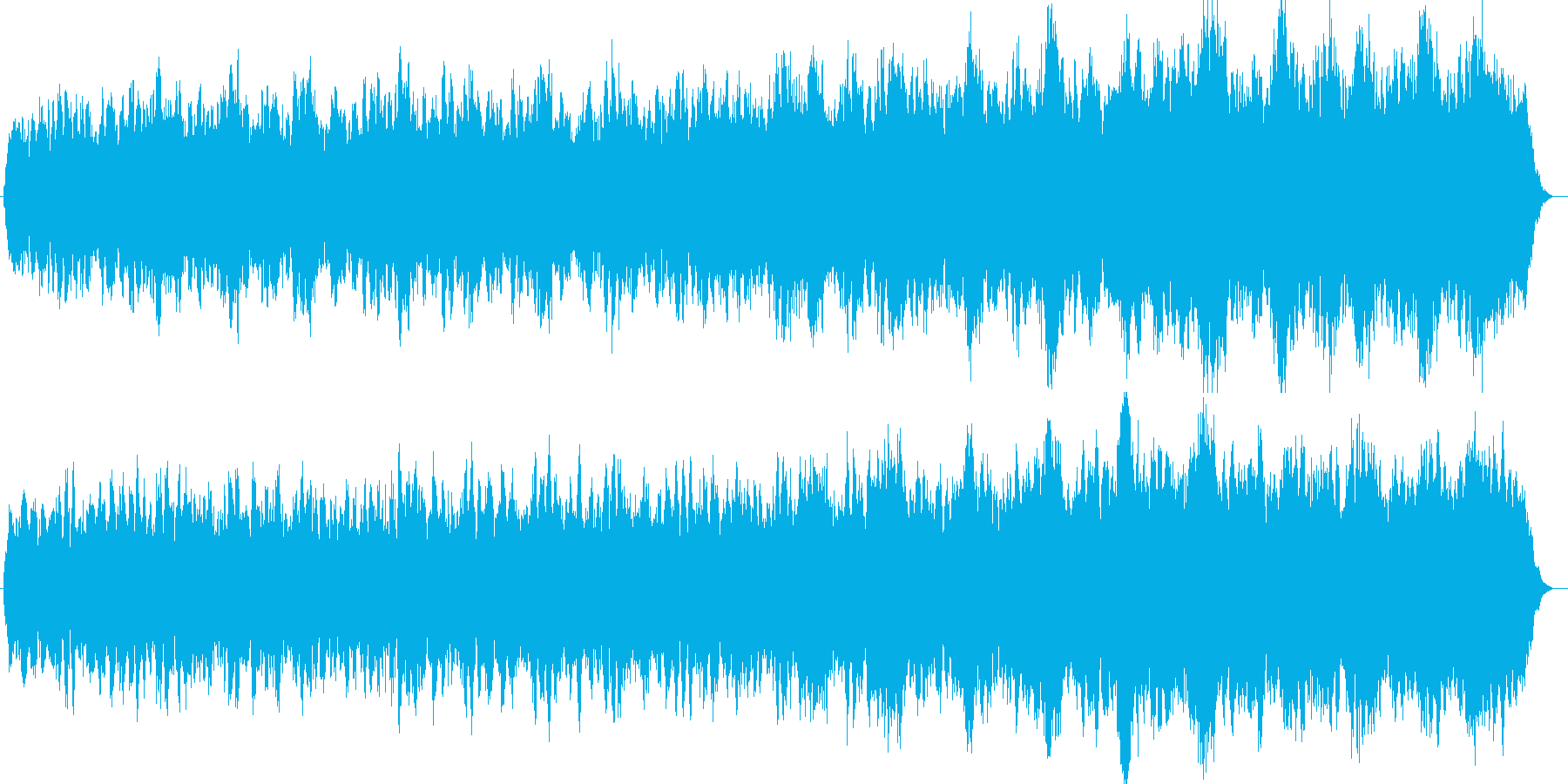 美しい夕闇のようなシンセサウンドの再生済みの波形