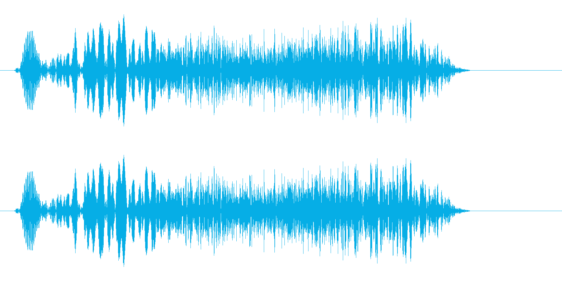 フィ〜シュという摩擦音の再生済みの波形