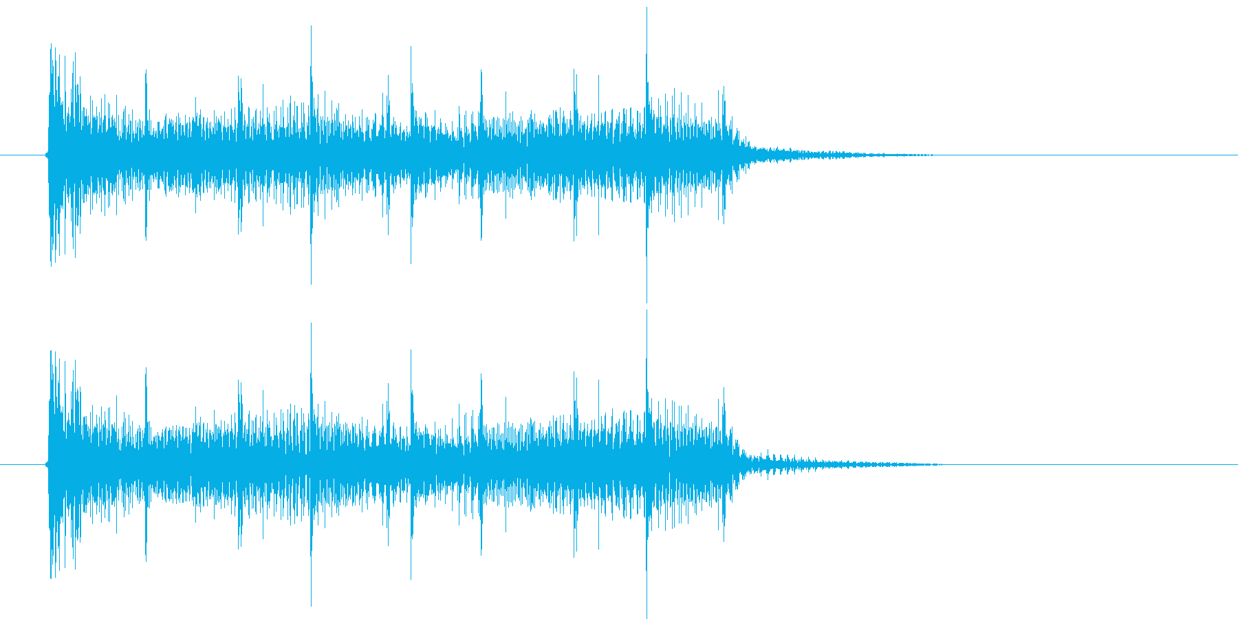 ゴーーン!コンコンココン!重低音と竹の音の再生済みの波形