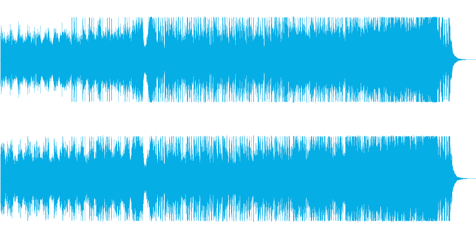物事の始まりの期待感を演出できる曲の再生済みの波形