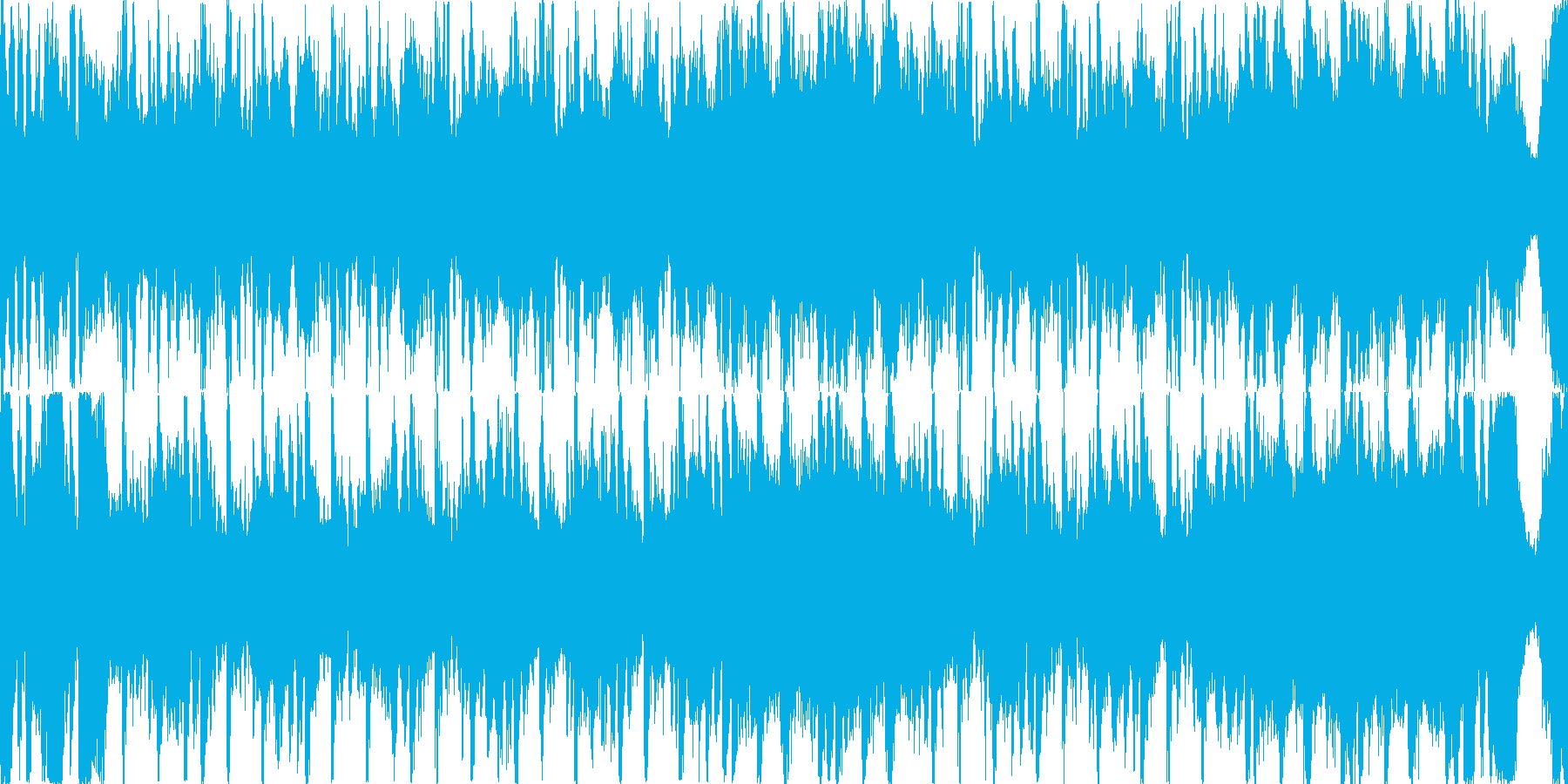 緊張感のあるクラシック曲の再生済みの波形