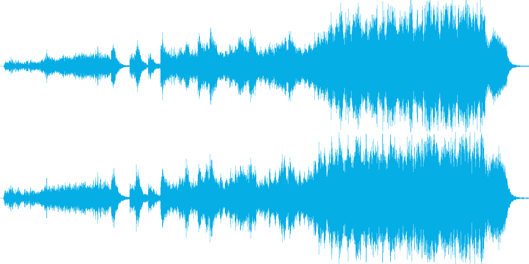 恐怖感・緊張感溢れる曲の再生済みの波形