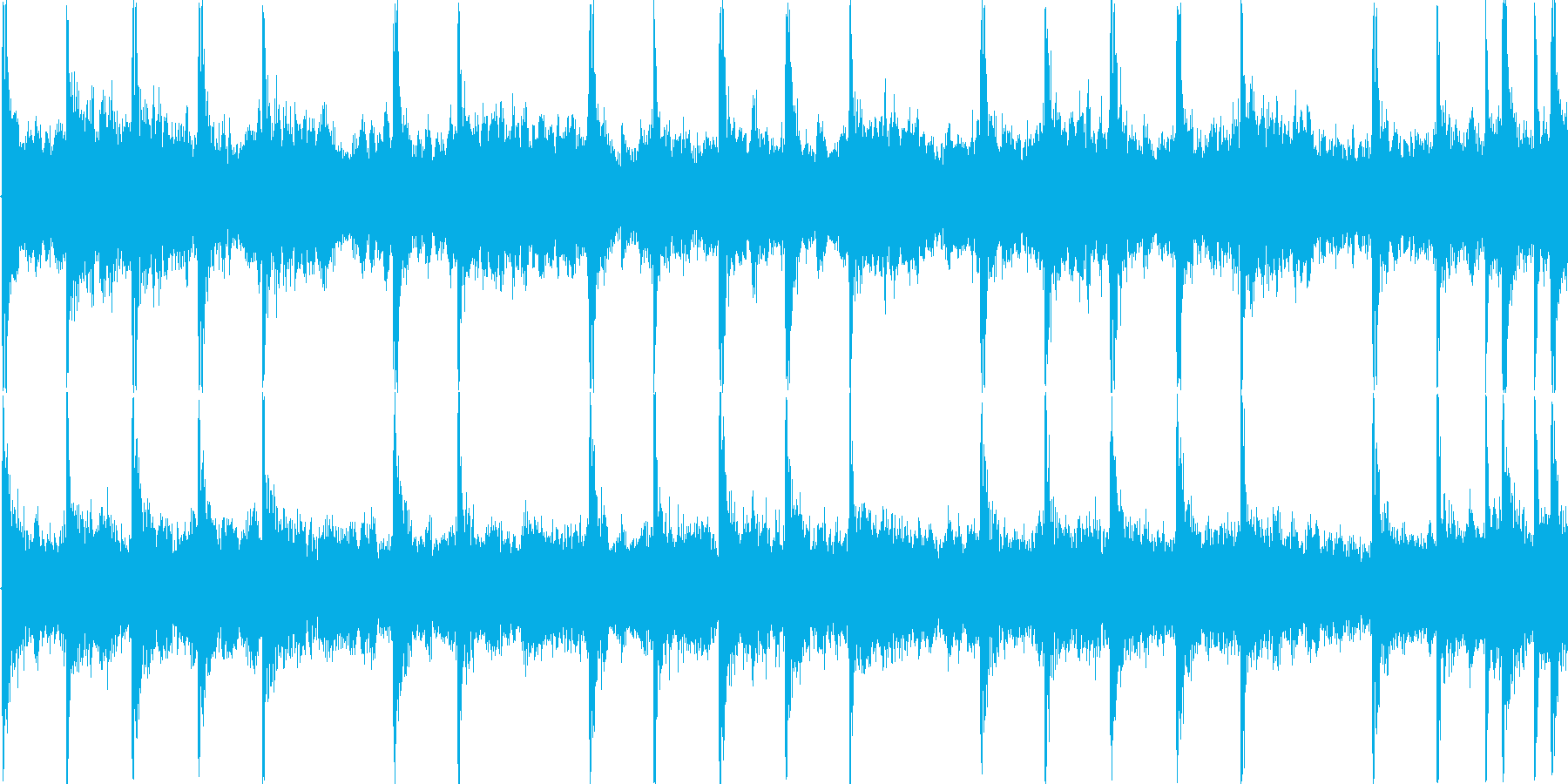 明るい雰囲気の短めのループ楽曲です。の再生済みの波形