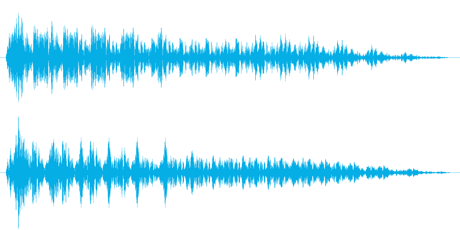 ショッキングなシーンにマッチする効果音…の再生済みの波形