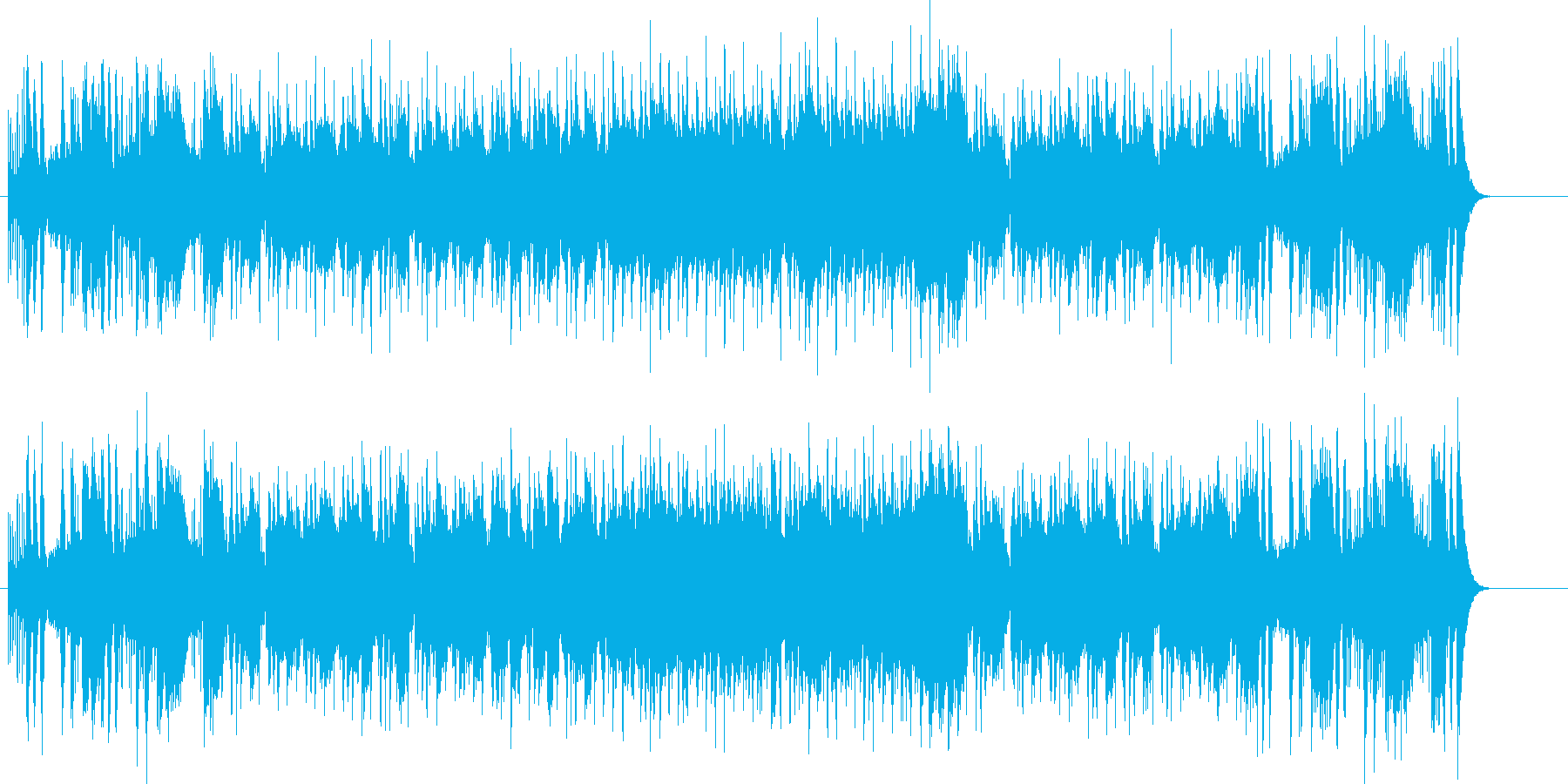 軽快ですがすがしいテーマ風の再生済みの波形