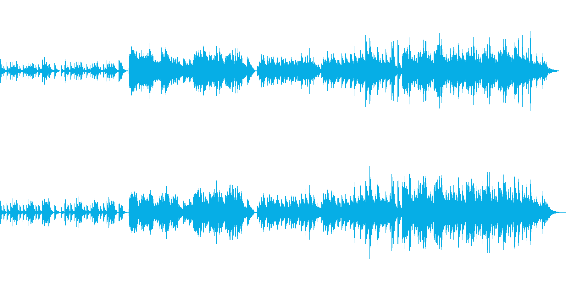 明るめのピアノソロBGM(約1分30秒)の再生済みの波形