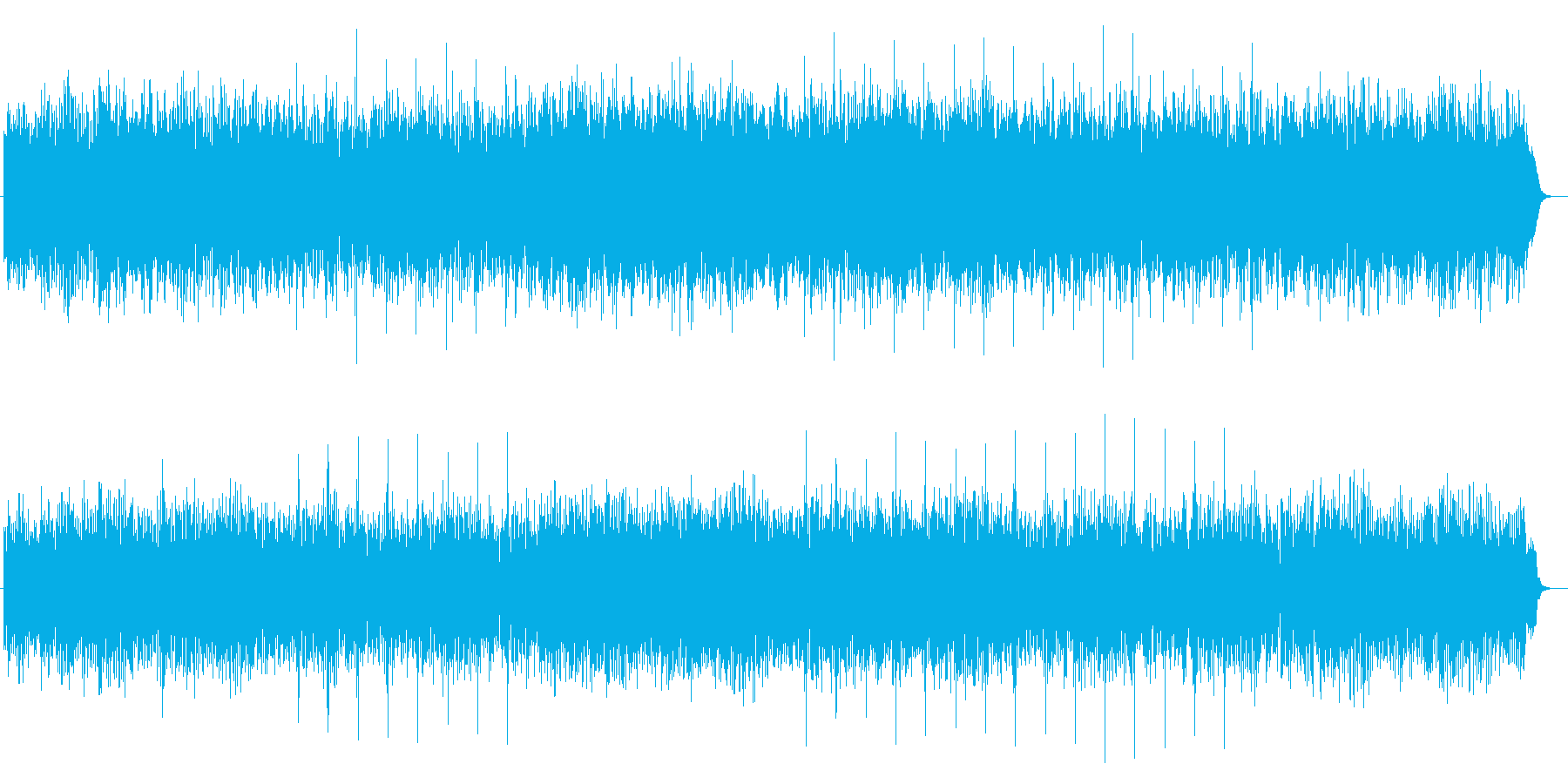 明るくやる気のでるストリングのあるBGMの再生済みの波形