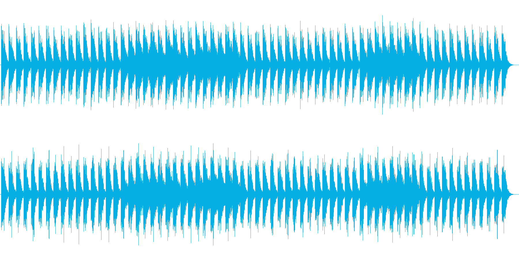 空気感のあるシンセサイザーのループ曲の再生済みの波形