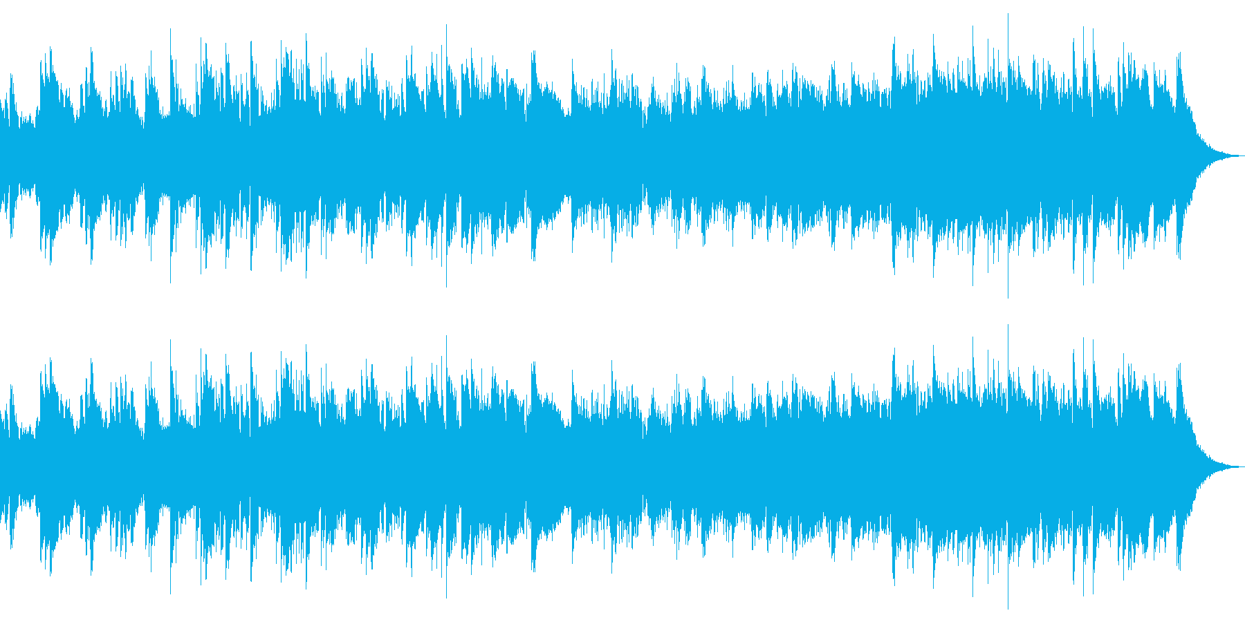 映像BGM(アコギ、ストリングス)の再生済みの波形