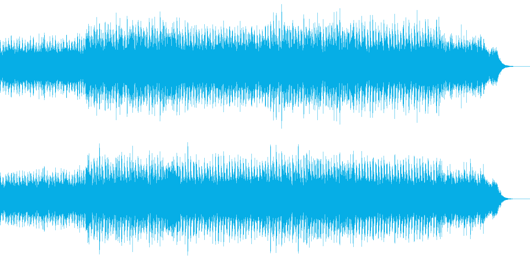 未来の都市のイメージのシンセサイザー音楽の再生済みの波形