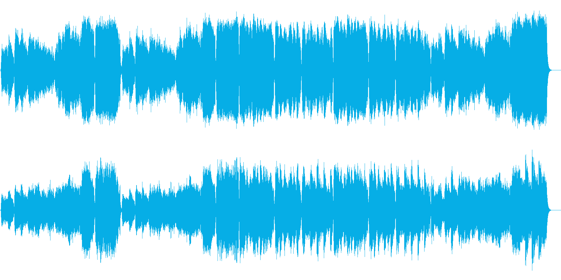 壮大なネイチャー風弦楽オーケストラ楽曲の再生済みの波形