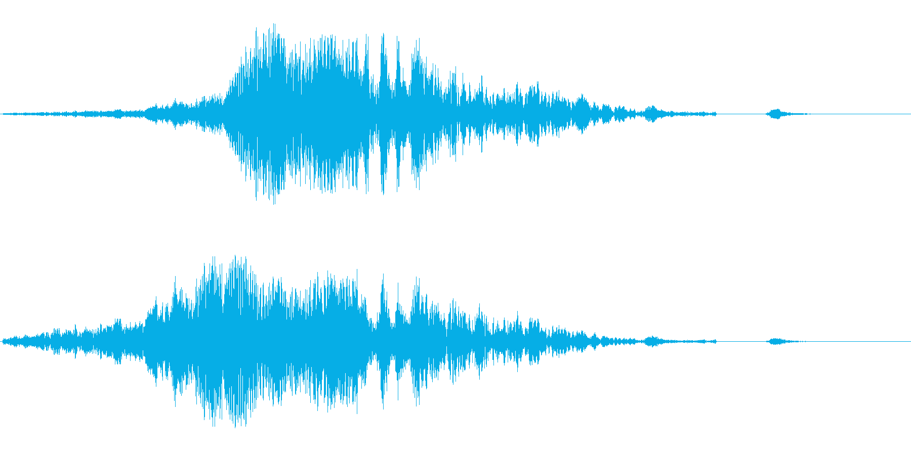 ヒューシュワワン(回転音)の再生済みの波形