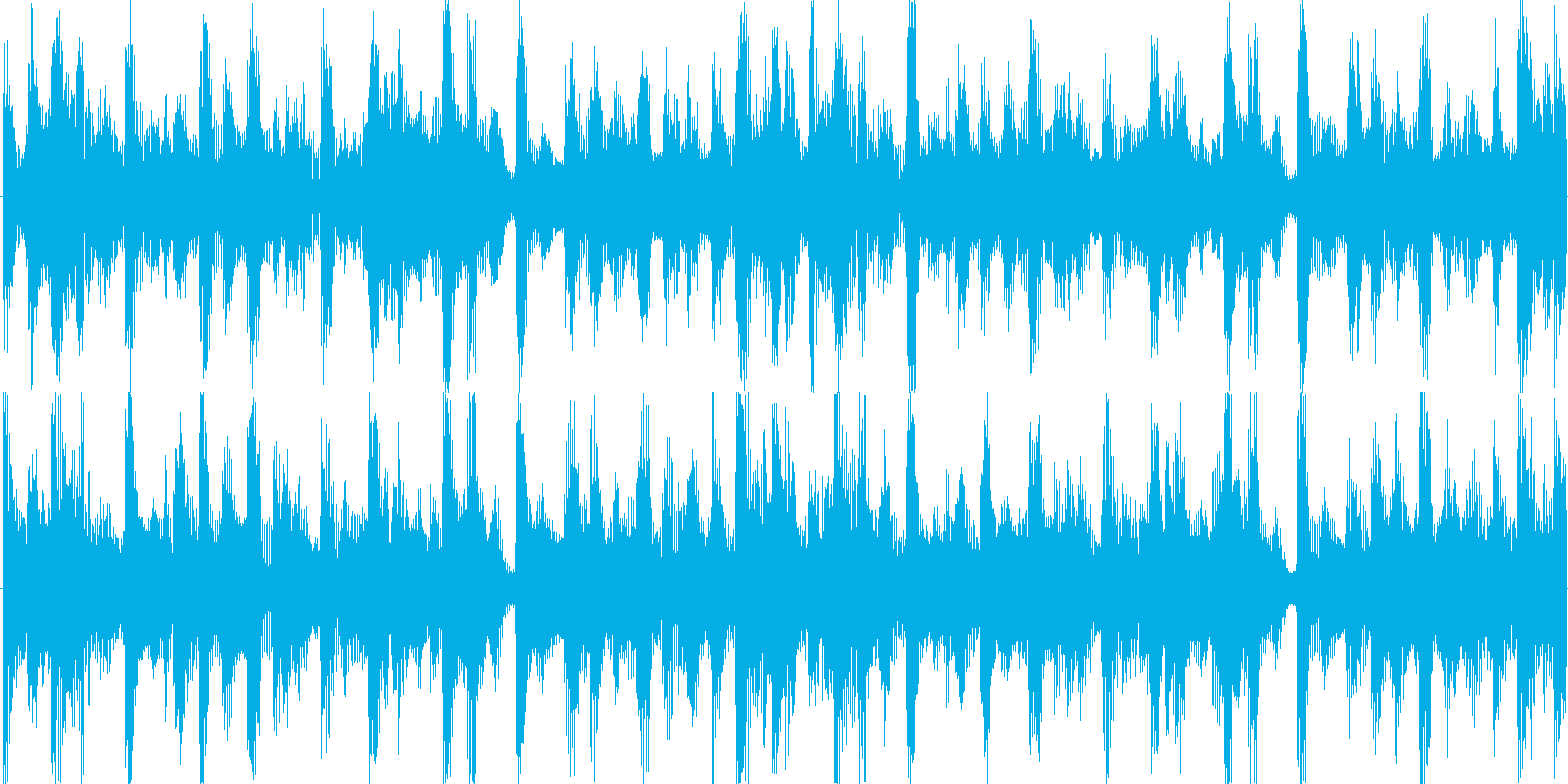 ドラムンベースを基本にした楽曲です。の再生済みの波形