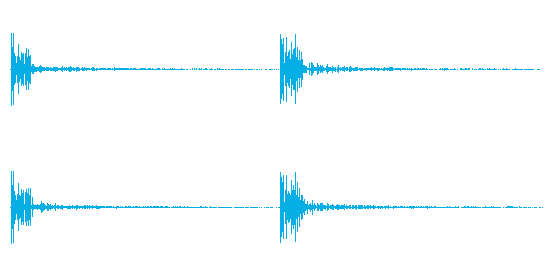 足音の効果音 重い足音 重量感のある足音の再生済みの波形