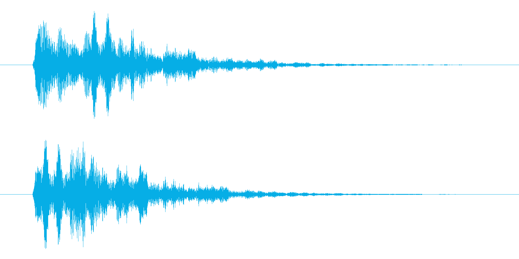 短いボタン音です。OKボタンなど、肯定…の再生済みの波形