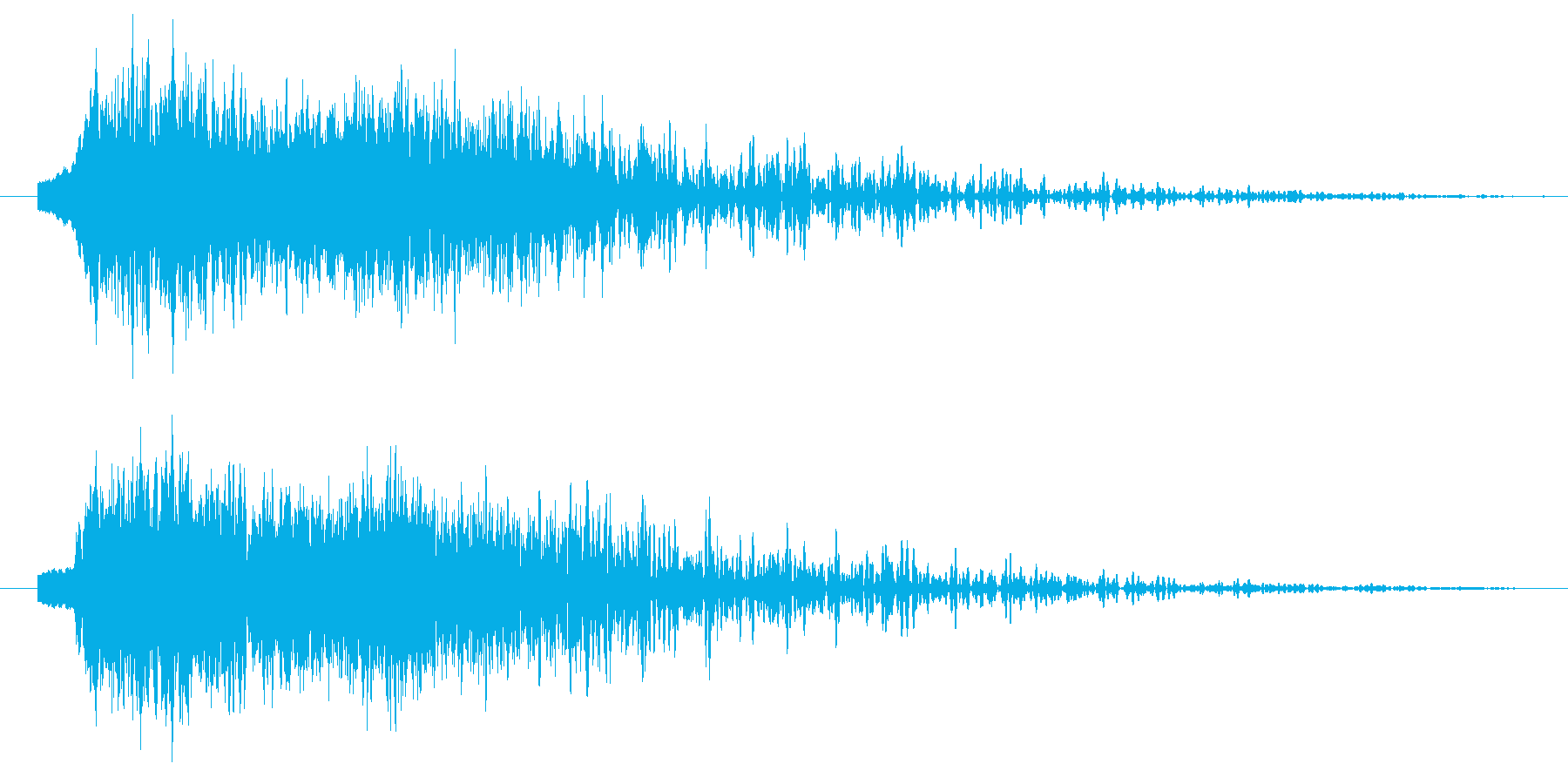 ロボットの足音(ズシン)の再生済みの波形