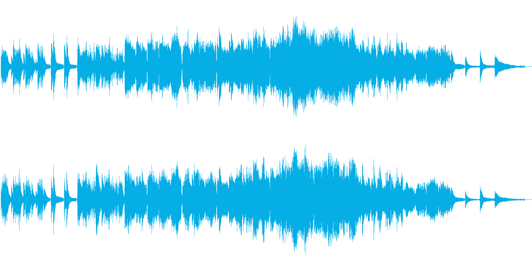 記憶をイメージした柔らかな歌声のBGMの再生済みの波形